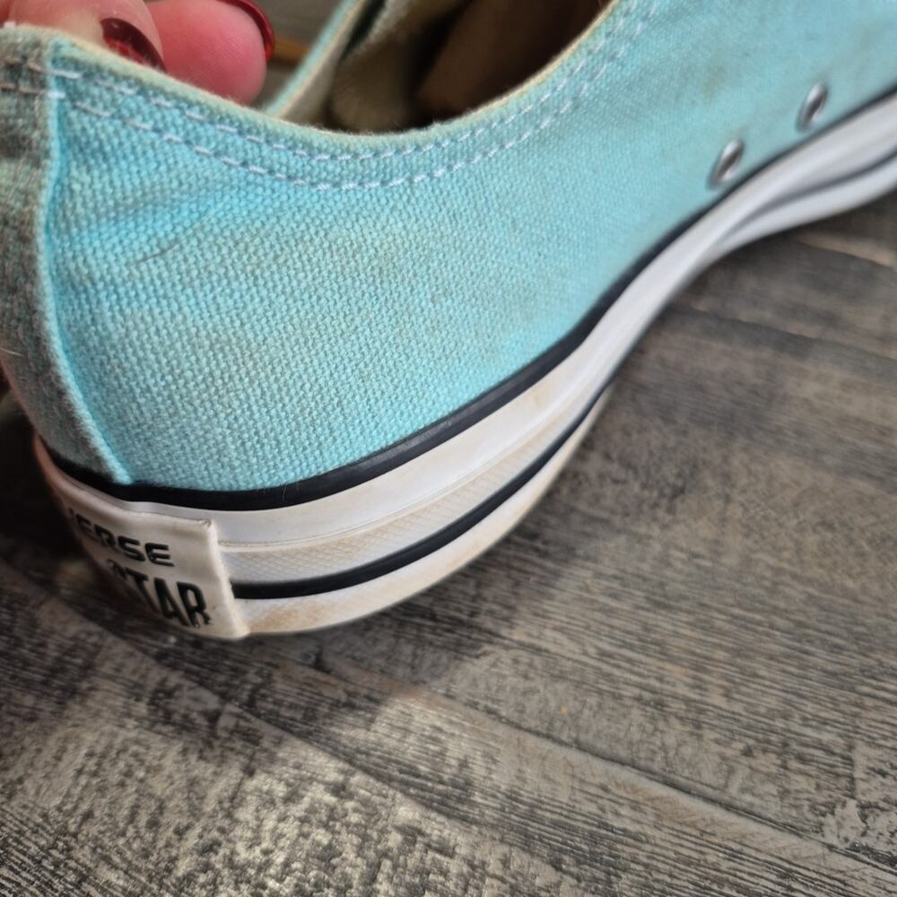 Converse All Star Low Top Sneakers Unisex Mens 8 Womens 10 Light Blue Shoes - Picture 12 of 16